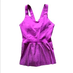 LuLuLemon Athletica Women’s Size 8 City Tank Top Pleated Peplum Ultraviolet